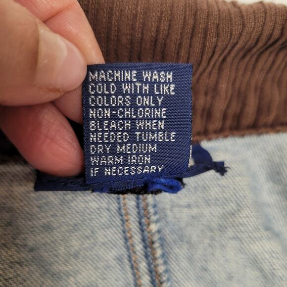 Denim Barn Jacket Womans 2X Blue Baccini Chore Coat Corduroy Collar Vintage - Picture 7 of 10